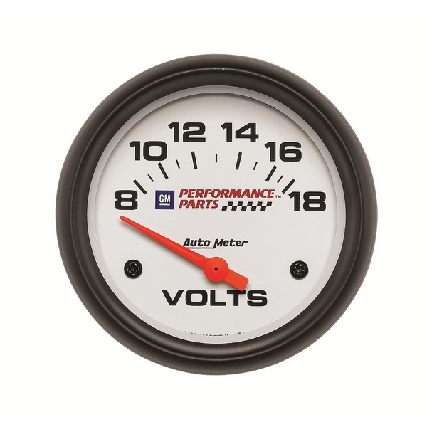 2-5/8" VOLTMETER, 8-18V, GM WHITE